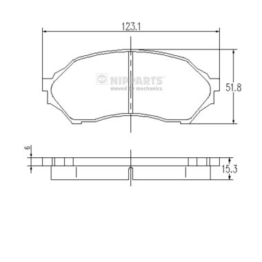 Remblokset Nipparts J3603047