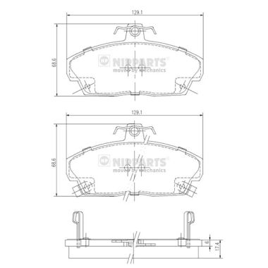 Remblokset Nipparts J3604031