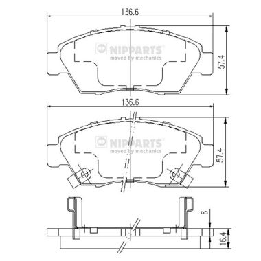 Remblokset Nipparts J3604033