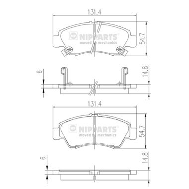 Remblokset Nipparts J3604034