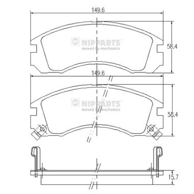 Remblokset Nipparts J3605031