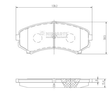 Remblokset Nipparts J3605039