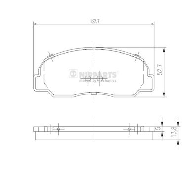 Remblokset Nipparts J3606001