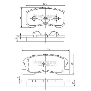 Remblokset Nipparts J3606019