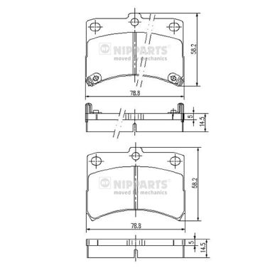 Remblokset Nipparts J3606020