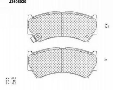 Remblokset Nipparts J3608020