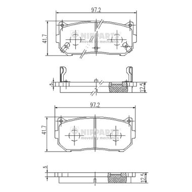 Remblokset Nipparts J3610301