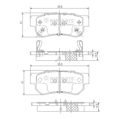 Remblokset Nipparts J3610509