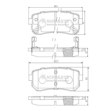 Remblokset Nipparts J3610512