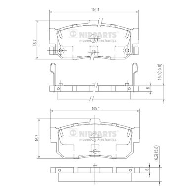 Remblokset Nipparts J3611034