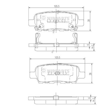 Remblokset Nipparts J3611044