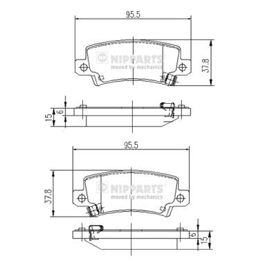 Remblokset Nipparts J3612025