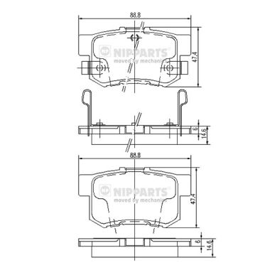 Remblokset Nipparts J3614008