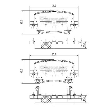 Remblokset Nipparts J3614018