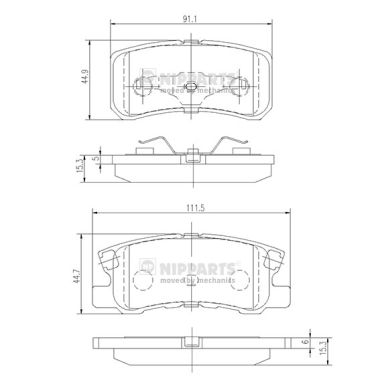 Remblokset Nipparts J3615010