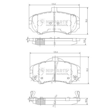 Remblokset Nipparts N3600544