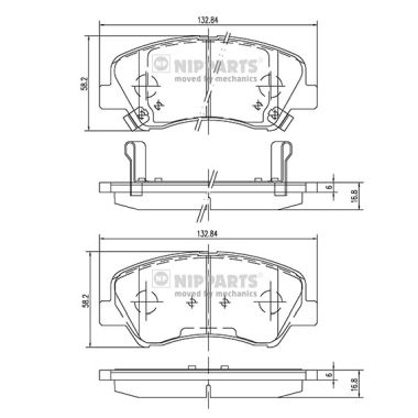 Remblokset Nipparts N3600550