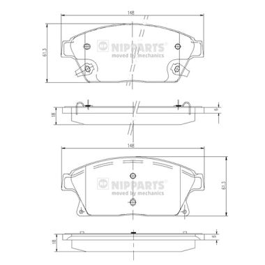 Remblokset Nipparts N3600915