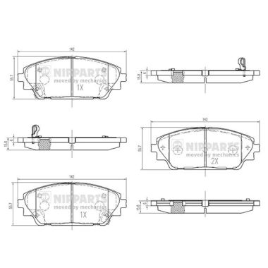 Remblokset Nipparts N3603076