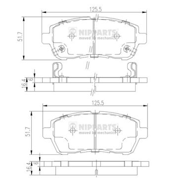 Remblokset Nipparts N3606022