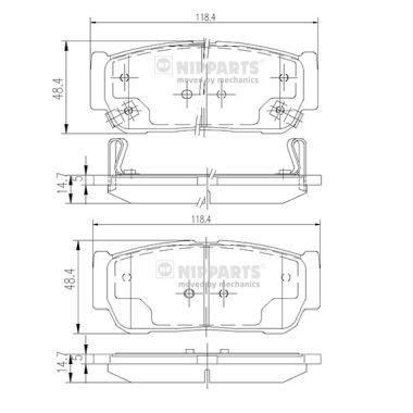 Remblokset Nipparts N3610402