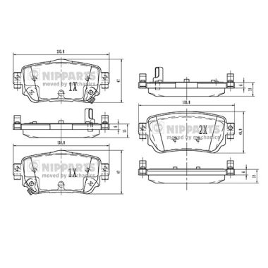 Remblokset Nipparts N3611060