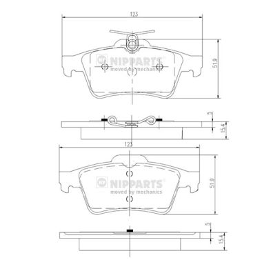 Remblokset Nipparts N3613022