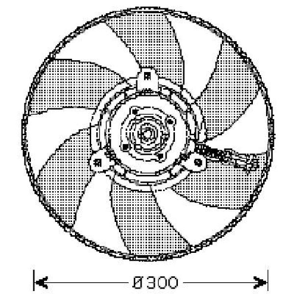 Ventilatorwiel-motorkoeling Diederichs 8220302