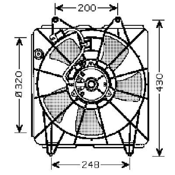 Ventilatorwiel-motorkoeling Diederichs 8521007