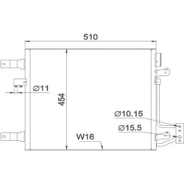 Airco condensor Diederichs DCC1195