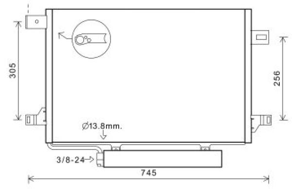 Airco condensor Diederichs DCC1698