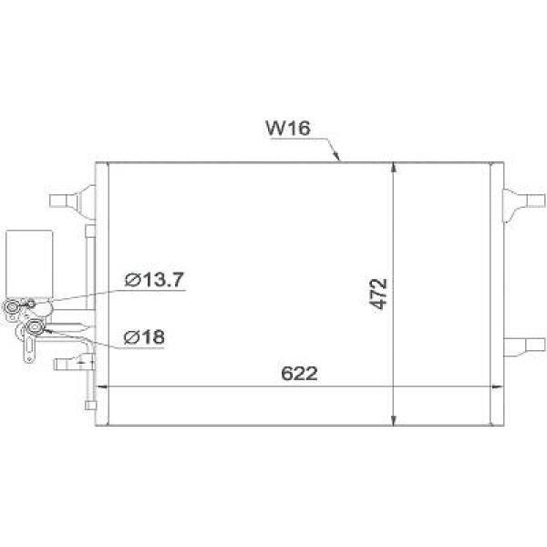 Airco condensor Diederichs DCC1873