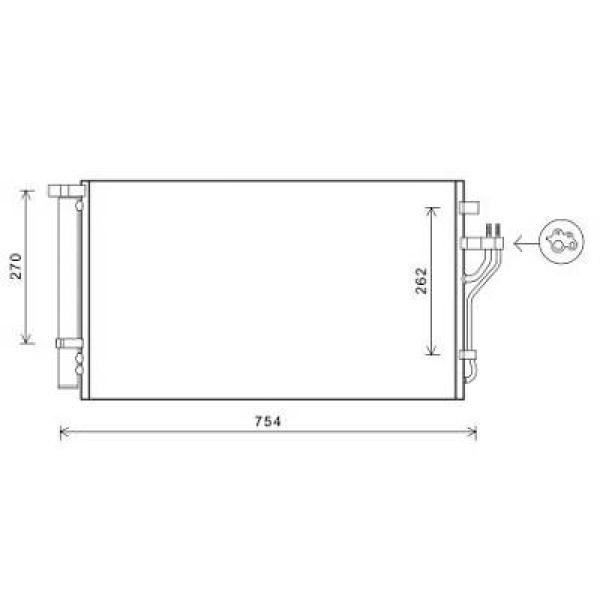 Airco condensor Diederichs DCC1914