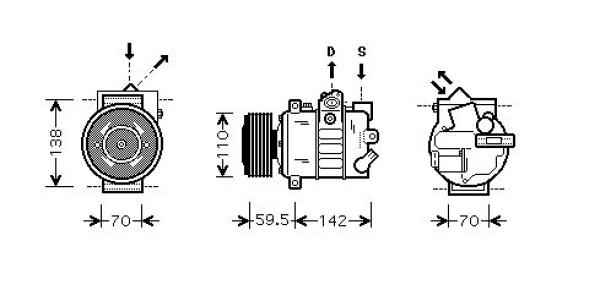 Airco compressor Diederichs DCK1034