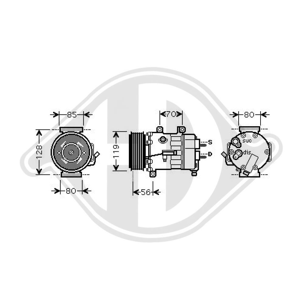 Airco compressor Diederichs DCK1181