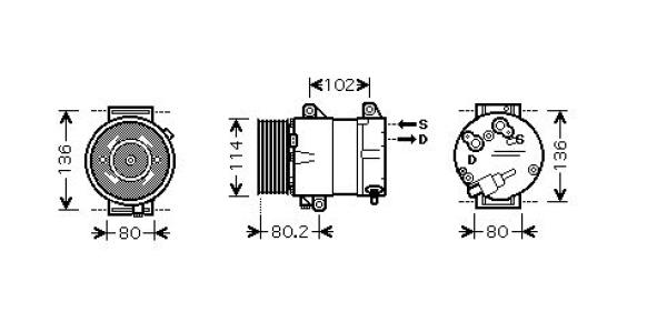 Airco compressor Diederichs DCK1488