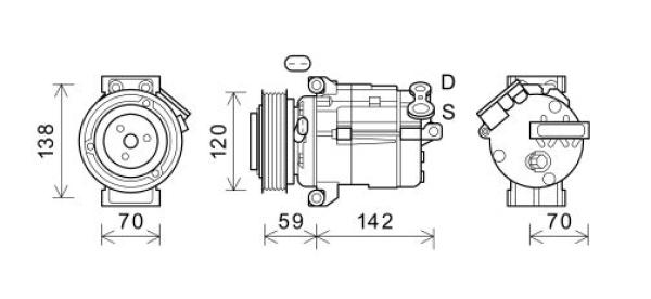 Airco compressor Diederichs DCK1690