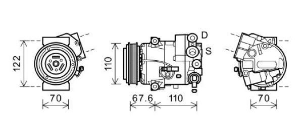 Airco compressor Diederichs DCK1695