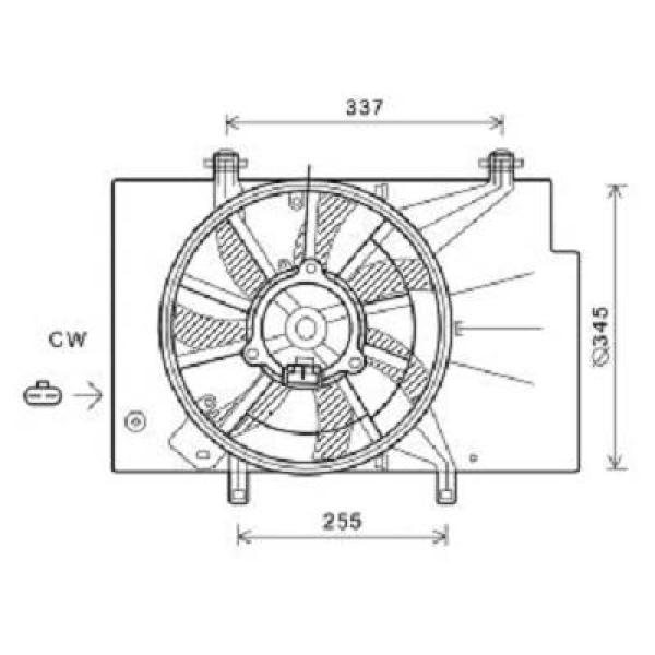 Ventilatorwiel-motorkoeling Diederichs DCL1108