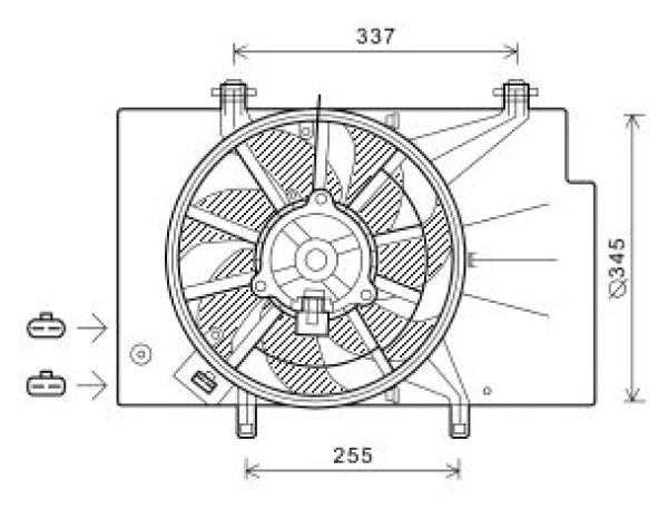 Ventilatorwiel-motorkoeling Diederichs DCL1110