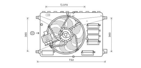 Ventilatorwiel-motorkoeling Diederichs DCL1125