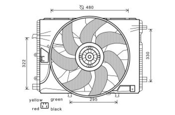 Ventilatorwiel-motorkoeling Diederichs DCL1290