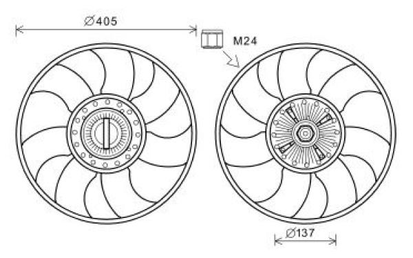 Ventilatorwiel-motorkoeling Diederichs DCL1303