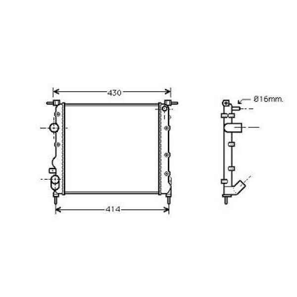 Radiateur Diederichs DCM2899