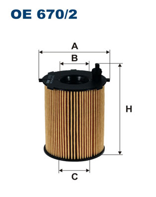 Oliefilter Filtron OE 670/2