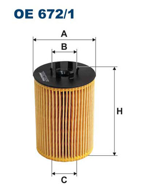 Oliefilter Filtron OE 672/1