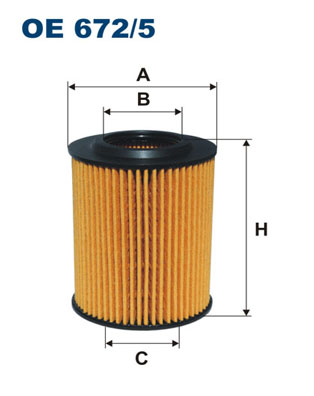 Oliefilter Filtron OE 672/5