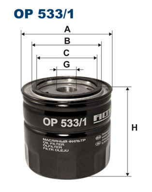 Oliefilter Filtron OP 533/1