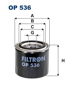 Oliefilter Filtron OP 536