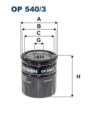 Oliefilter Filtron OP 540/3